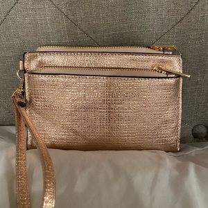 Rose gold wristlet